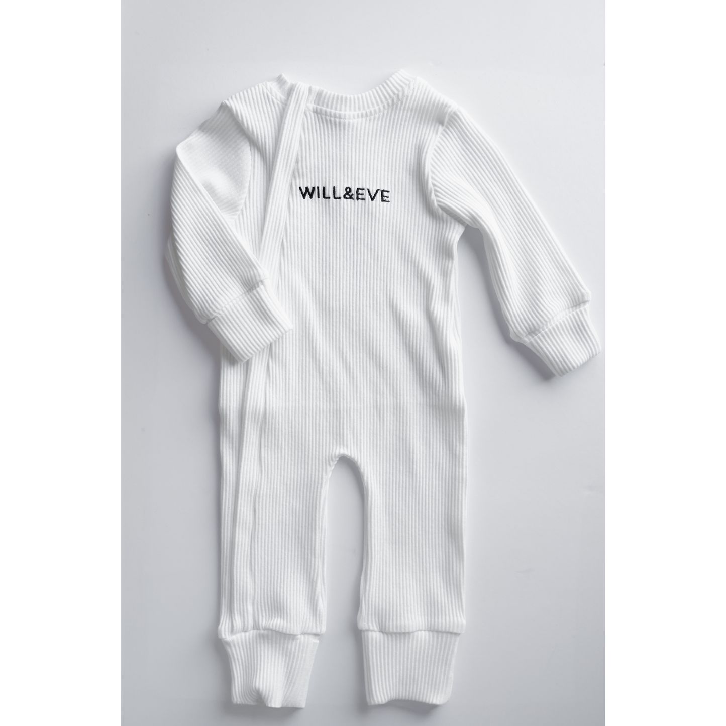 White Ribbed Onesie